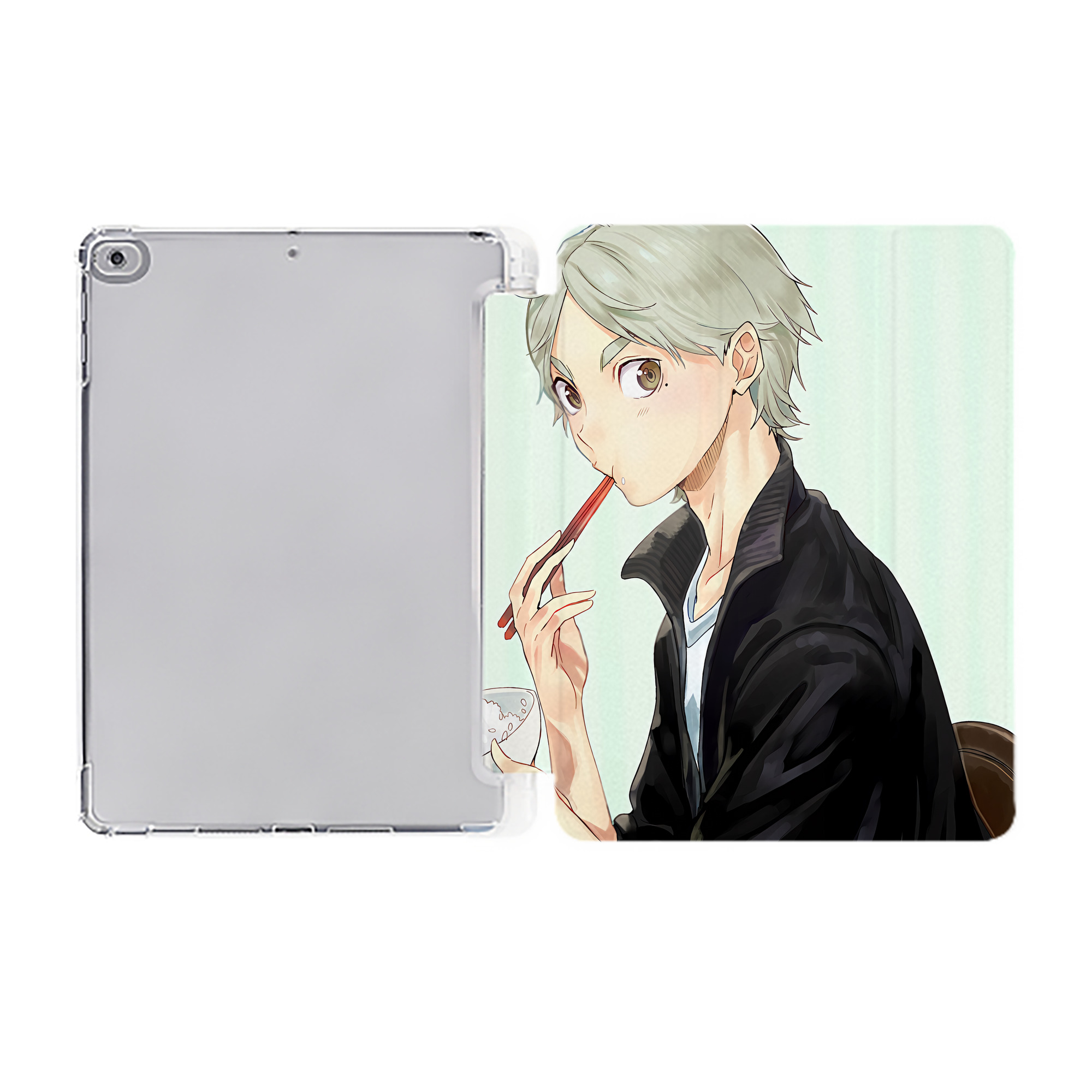 （画像用） ハイキュー!! Haikyu!! IPad ケース ペン収納付き 三つ折りスタンド PUレザー×シリコン 対応機種9.5/10.5/10.9インチ